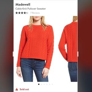Madewell Cable Knit Pullover Sweater
